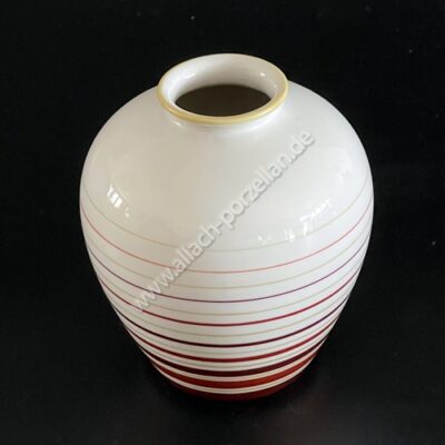 502 Porzellan Vase mit farbig Ringen