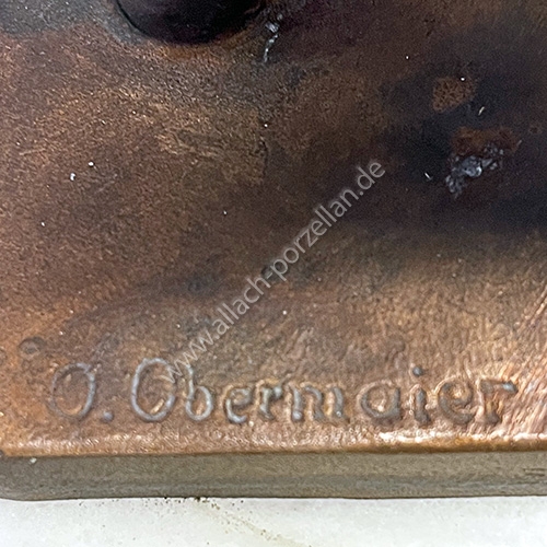 83 Fechter Bronzeguss mit O. Obermaier Signatur
